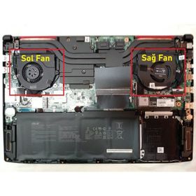 Oem Asus GL703VM-GC035T Sağ V1 Uyumlu Laptop İşlemci Fan