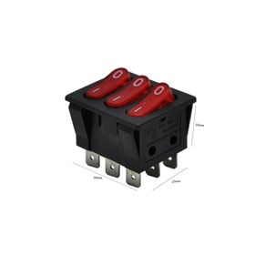 OEM FS-106 Üçlü Işıklı 9 Bacak Anahtar