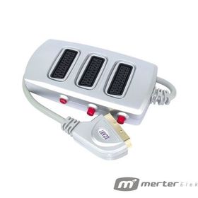OEM Scart Dağıtıcı 3'lü Silver Butonlu