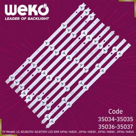 OEM WKSET-5107 42 V14 Slim Drt Rev0.6 10 Adet Led Bar