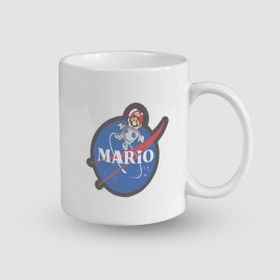 Offo Astronot Super Mario Tasarımlı Beyaz 300 ml Bardak Kupa