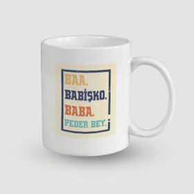 Offo Babalığın Evrimi Tasarımlı Beyaz 300 ml Bardak Kupa