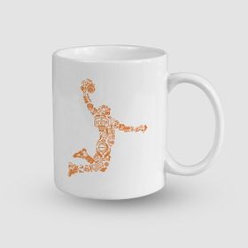 Offo Basketbol Ruhu Tasarımlı Beyaz 300 ml Bardak Kupa