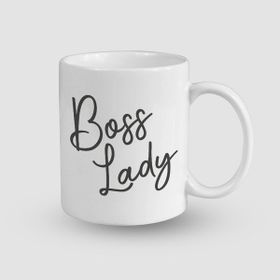 Offo Boss Lady Yazılı Beyaz 300 ml Bardak Kupa