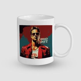 Offo Brad Pitt Tasarımlı Beyaz 300 ml Bardak Kupa