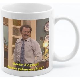 Offo Burhan Altıntop Benim Güzel Feysim Tasarımlı Beyaz 300 ml Bardak Kupa