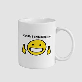 Offo Cahille Sohbeti Kestim Yazılı Beyaz 300 ml Bardak Kupa