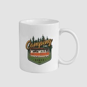 Offo Camping Tasarımlı Beyaz 300 ml Bardak Kupa