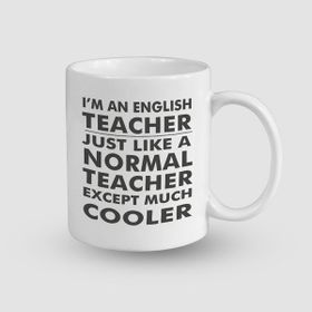 Offo Cooler English Teacher Yazılı Beyaz 300 ml Bardak Kupa