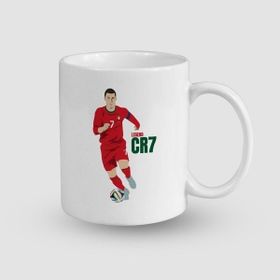 Offo Cristiano Ronaldo 7 Tasarımlı Beyaz 300 ml Bardak Kupa