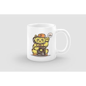 Offo Dans Seven Kedi Tasarımlı Beyaz 300 ml Bardak Kupa