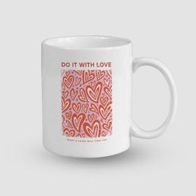 Offo Do It With Love Yazılı Beyaz 300 ml Bardak Kupa