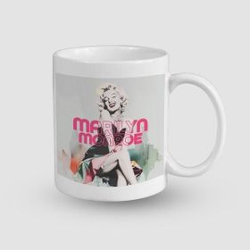 Offo Efsane Sarışın Marilyn Monroe Tasarımlı Beyaz 300 ml Bardak Kupa