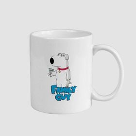 Offo Family Guy Brian Tasarımlı Beyaz 300 ml Bardak Kupa