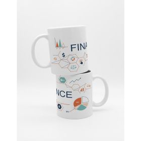 Offo Finance Yazılı Kaplama Beyaz 300 ml Bardak Kupa