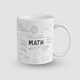 Offo Formüllerle Matematik Tasarımlı Beyaz 300 ml Bardak Kupa