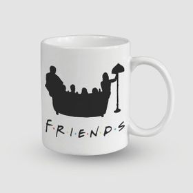 Offo Friends Dizisi Oyuncuları Tasarımlı Beyaz 300 ml Bardak Kupa