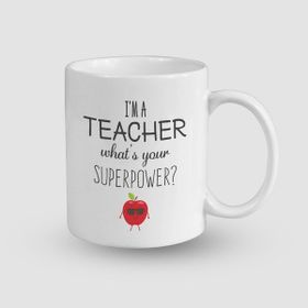 Offo I'am a Teacher Esprili Beyaz 300 ml Bardak Kupa