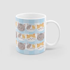 Offo Kedi Aşkı Tasarımlı Beyaz 300 ml Bardak Kupa