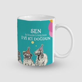 Offo Kutlama Mesajlı Doğum Günü Hediyesi Kaplama Beyaz 300 ml Bardak Kupa