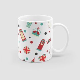 Offo London London Kaplama Beyaz 300 ml Bardak Kupa
