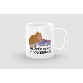 Offo Masala Gerek Yok Herkes Kendi Hikayesinde Sözlü Beyaz 300 ml Bardak Kupa