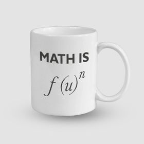 Offo Math is Fun Yazılı Beyaz 300 ml Bardak Kupa