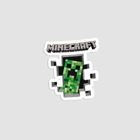 Offo Minecraft Oyunu Creeper Figürlü Beyaz Laptop Sticker