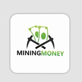 Offo Mining Money Yazılı Kare 10x10 cm Bardak Altlığı