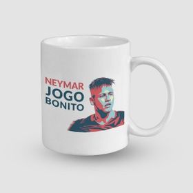 Offo Neymar Jogo Bonito Yazılı Beyaz 300 ml Bardak Kupa