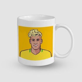 Offo Neymar Jr. Brazil Tasarımlı Beyaz 300 ml Bardak Kupa