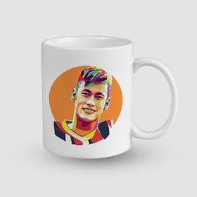 Offo Neymar Jr. Portre Tasarım Beyaz 300 ml Bardak Kupa