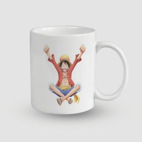 Offo One Piece Monkey D. Luffy Tasarımlı Beyaz 300 ml Bardak Kupa