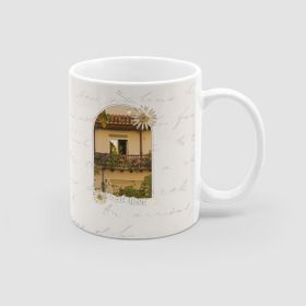 Offo Pencere Tasarımlı Beyaz 300 ml Bardak Kupa