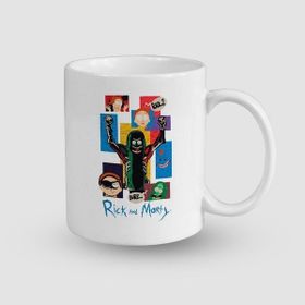 Offo Pickle Rick Rick ve Morty Tasarımlı Beyaz 300 ml Bardak Kupa
