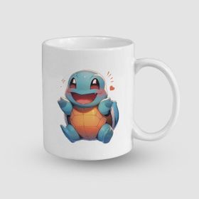 Offo Pokemon Evreninden Squirtle Tasarımlı Beyaz 300 ml Bardak Kupa