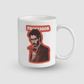 Offo Professor Tasarımlı La Casa De Papel Temalı Beyaz 300 ml Bardak Kupa
