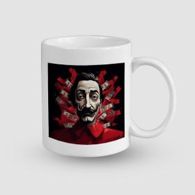 Offo Salvador Dali La Casa De Papel Tasarımlı Beyaz 300 ml Bardak Kupa