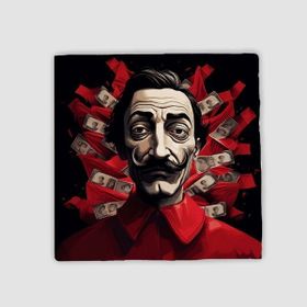 Offo Salvador Dali La Casa De Papel Tasarımlı Doğal Taş 10x10 cm Bardak Altlığı