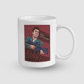 Offo Scarface Al Pacino Tasarımlı Beyaz 300 ml Bardak Kupa