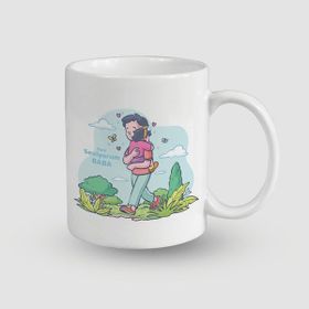 Offo Seni Seviyorum Baba Yazılı Baba Kız Temalı Beyaz 300 ml Bardak Kupa
