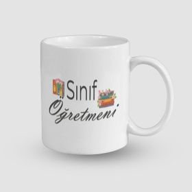 Offo Sınıf Öğretmenim Tasarımlı Beyaz 300 ml Bardak Kupa