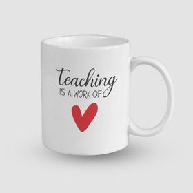 Offo Teaching is a Working Love Yazılı Beyaz 300 ml Bardak Kupa