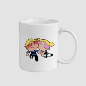 Offo The Powerpuff Girls Love Tasarımlı Beyaz 300 ml Bardak Kupa