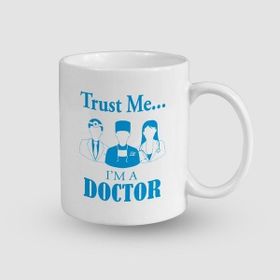 Offo Trust Me I Am a Doctor Yazılı Beyaz 300 ml Bardak Kupa