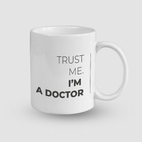 Offo Trust Me I Am a Doctor Yazılı Beyaz 300 ml Bardak Kupa
