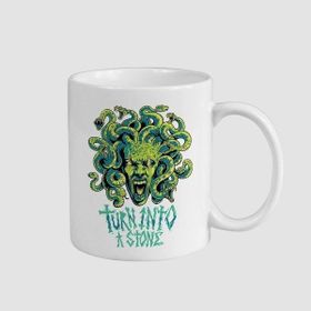 Offo Turn Into a Stone Medusa Tasarımlı Beyaz 300 ml Bardak Kupa