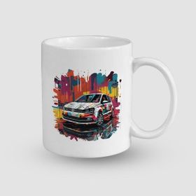 Offo Volkswagen Polo Tasarımlı Beyaz 300 ml Bardak Kupa