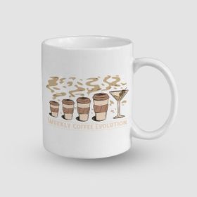 Offo Weekly Coffee Temalı Beyaz 300 ml Bardak Kupa