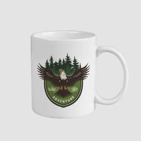 Offo Wild Life Temalı Beyaz 300 ml Bardak Kupa